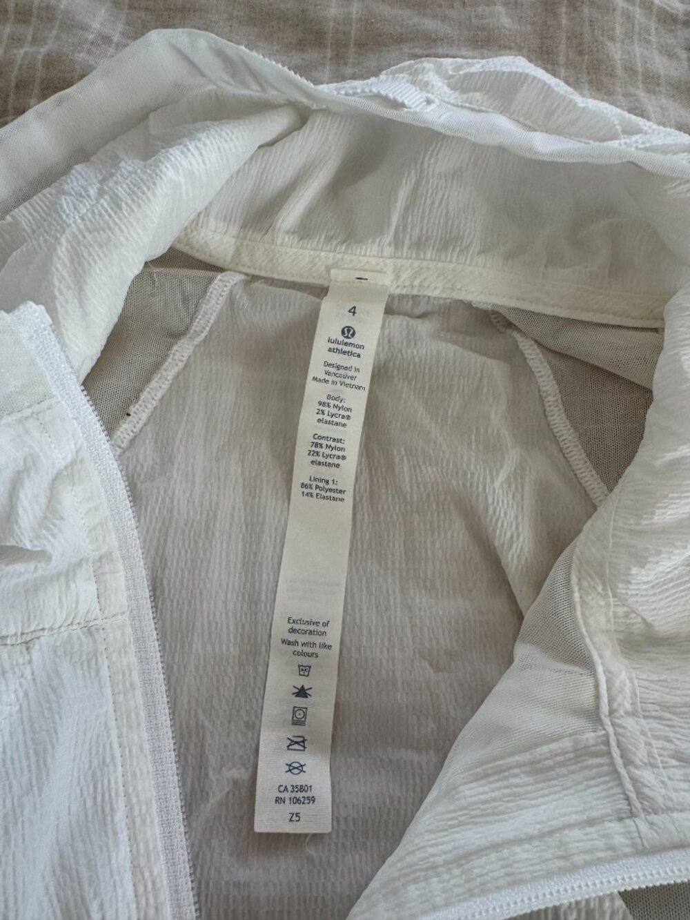 Lululemon In Depth Jacket White - Picture 7 of 12